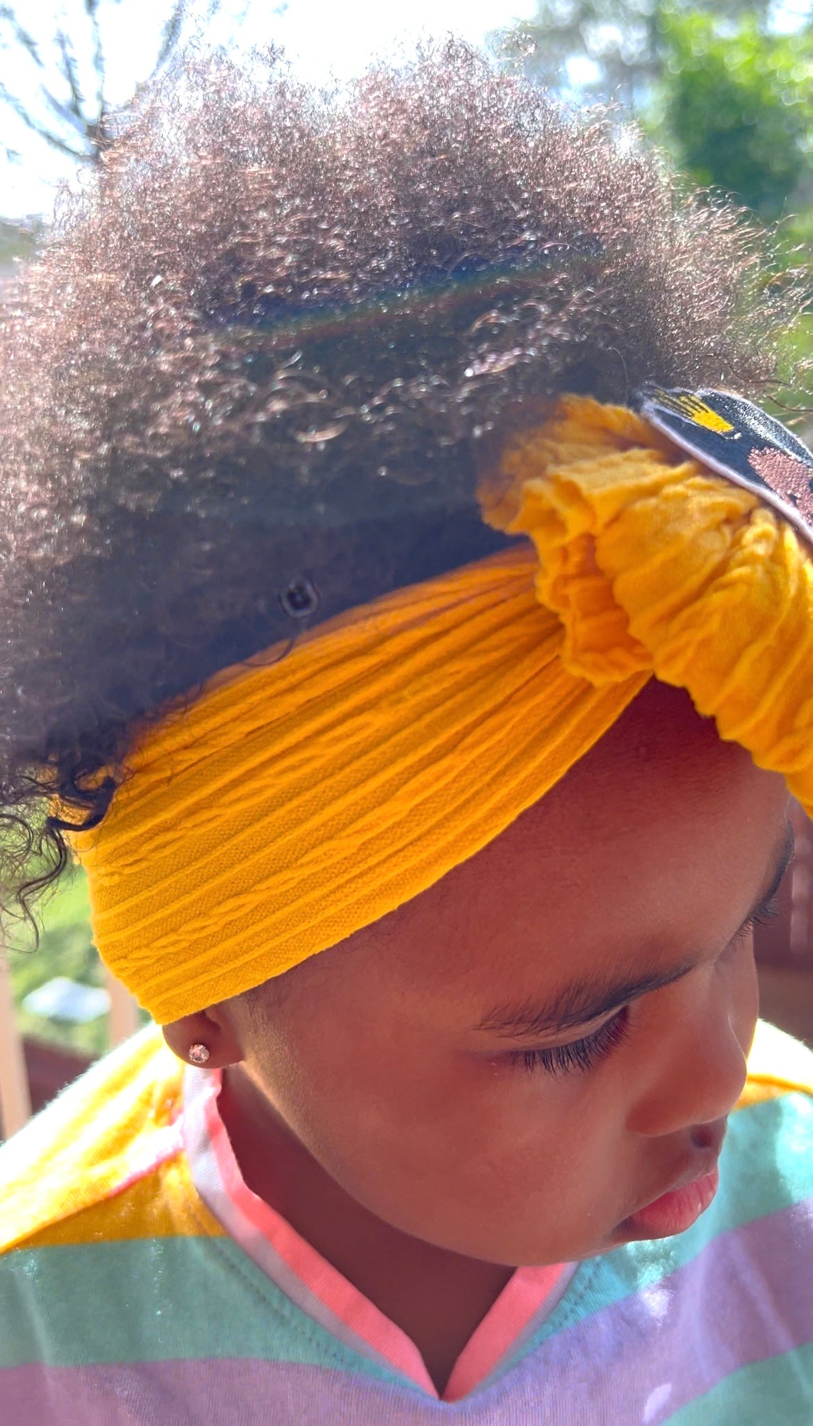 Soft Nylon Princess Charm Baby/Toddler Headband - Yellow