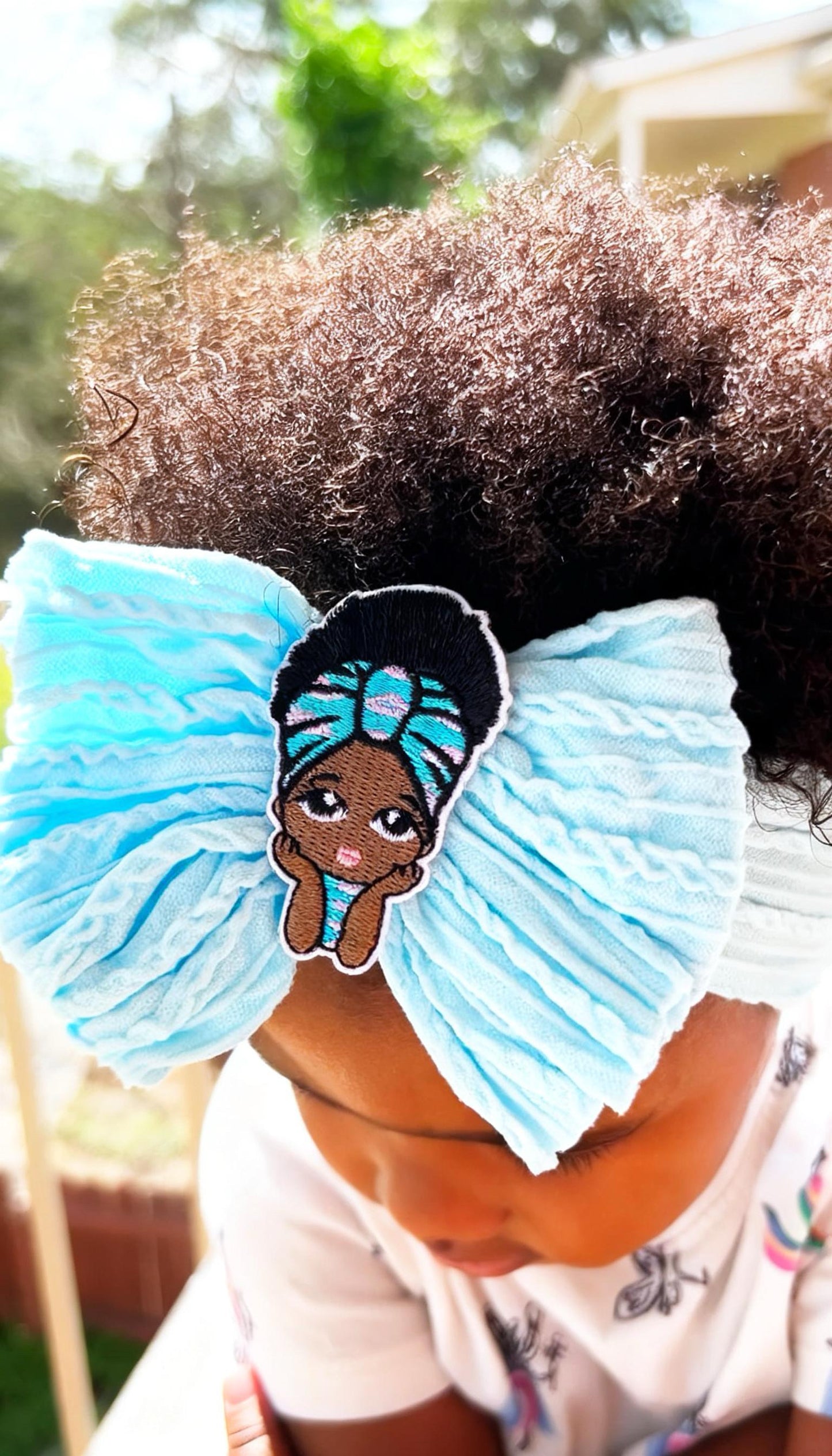 Soft Nylon Princess Charm Baby/Toddler Headband - Light Blue
