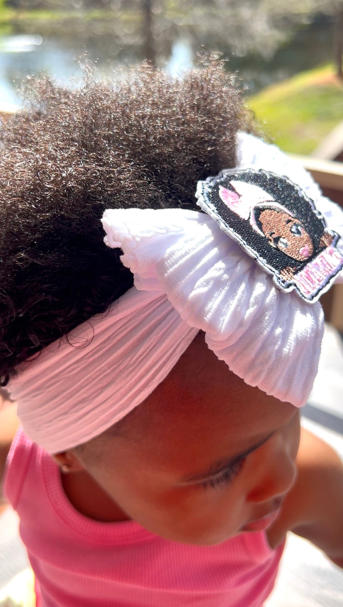 Soft Nylon Princess Charm Baby/Toddler Headband - White