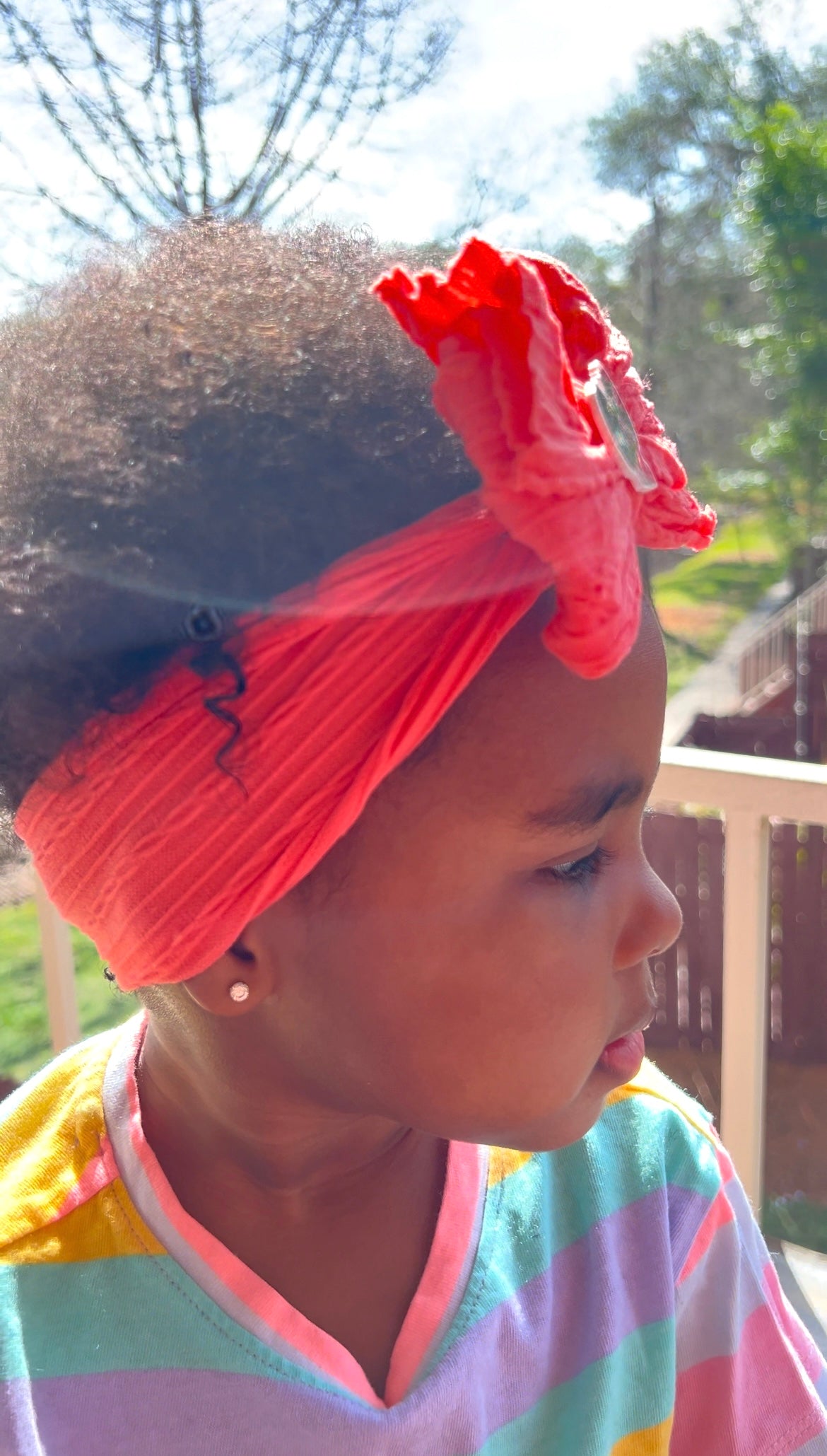 Soft Nylon Princess Charm Baby/Toddler Headband - Orange