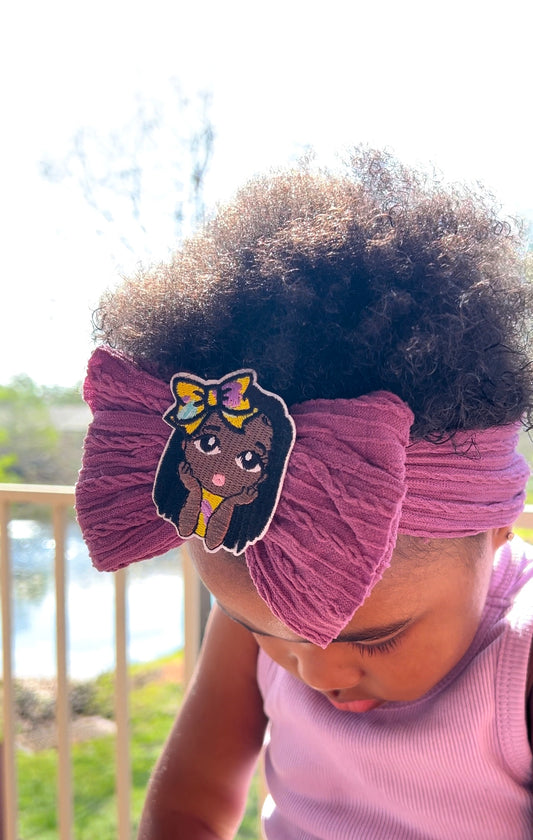Soft Nylon Princess Charm Baby/Toddler Headband - Purple