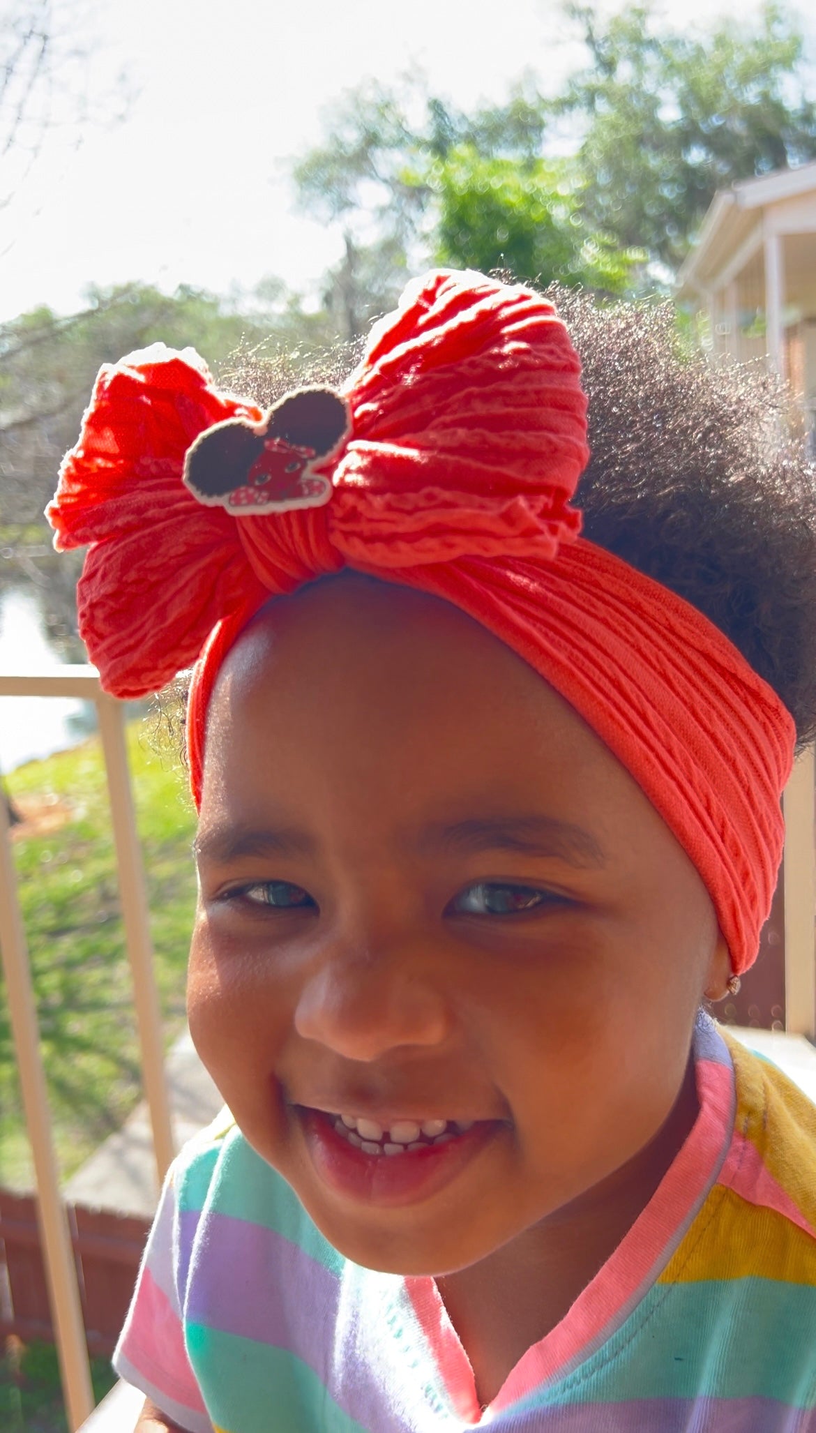 Soft Nylon Princess Charm Baby/Toddler Headband - Orange