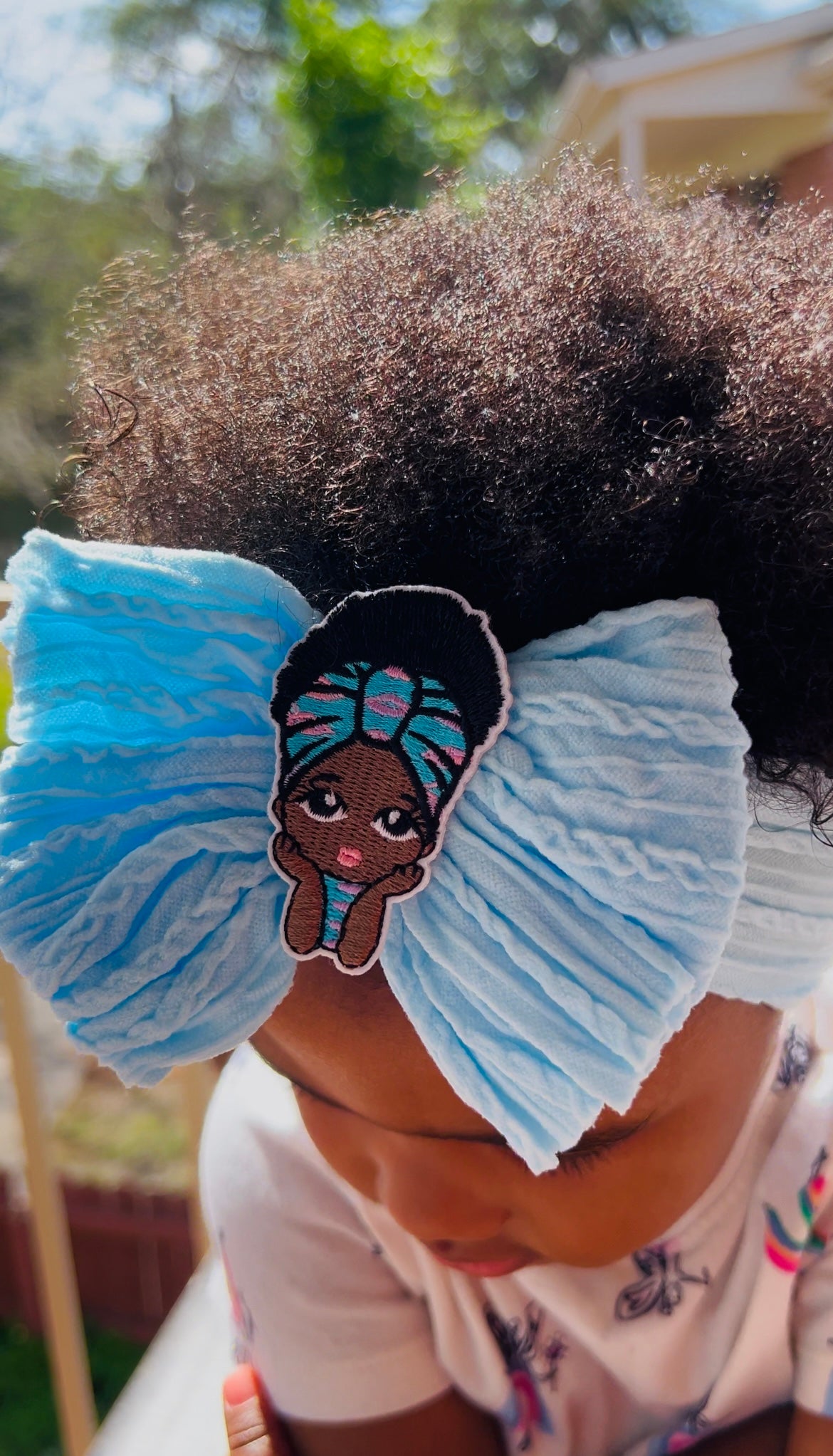 Soft Nylon Princess Charm Baby/Toddler Headband - Light Blue