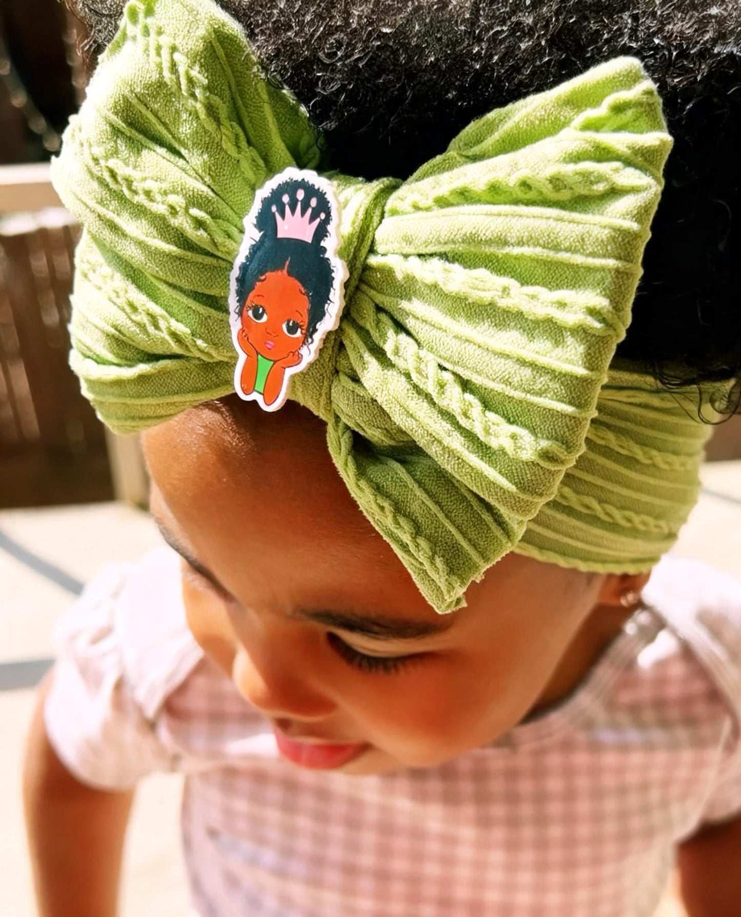 Soft Nylon Princess Charm Baby/Toddler Headband - Green