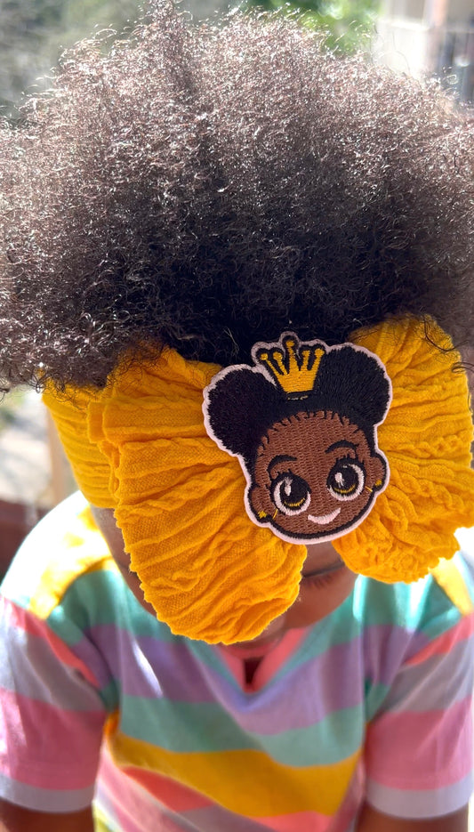 Soft Nylon Princess Charm Baby/Toddler Headband - Yellow